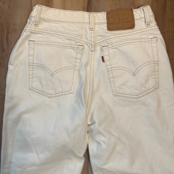 Vintage 90s Levi’s 512 jeans white slim fit tapered leg junior women’s size 13 M - Picture 10 of 16